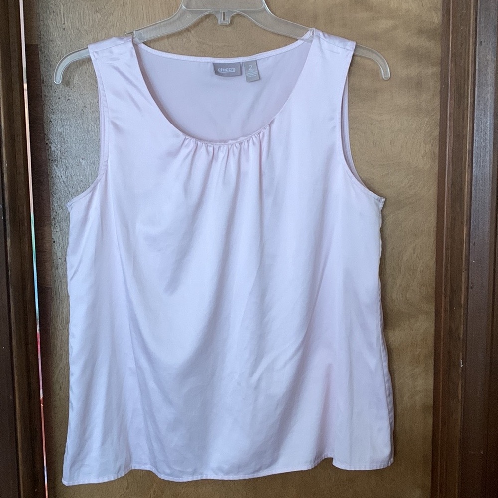 Chicos “Petal” Pink Soft Sleeveless Top Size 2 (L).